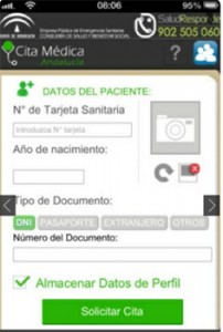 Aplicación Android cita previa medico Andalucía