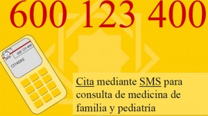 Cita Previa Sas mediante sms de teléfono