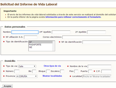 Vida laboral instantanea