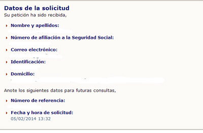 Referencia de Solicitar Vida Laboral por Internet