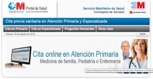 Tramitar cita previa en atención primaria por Internet en Madrid